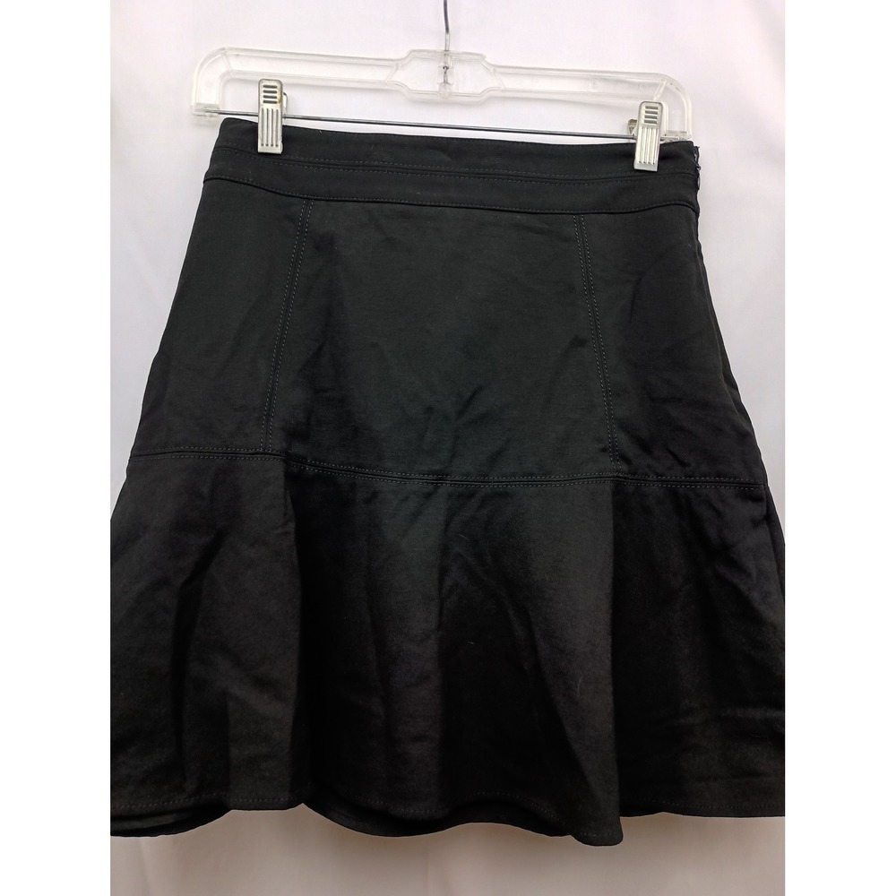 White House Black Market Black fairy Hem Mini Skirt 2 Side Zip office church